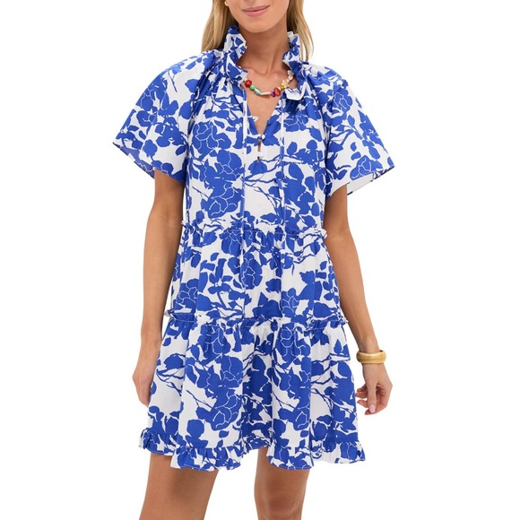 Hyacinth House Dresses & Skirts - Tuckernuck Hyacinth House NWT Womens Medium Dress Blue White Floral Tiered Mini